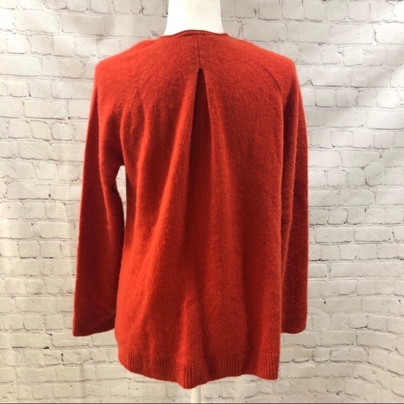 J. McLaughlin Cashmere Sweater Burnt Orange Size Small Fall Cozy Sweater - Picture 4 of 7